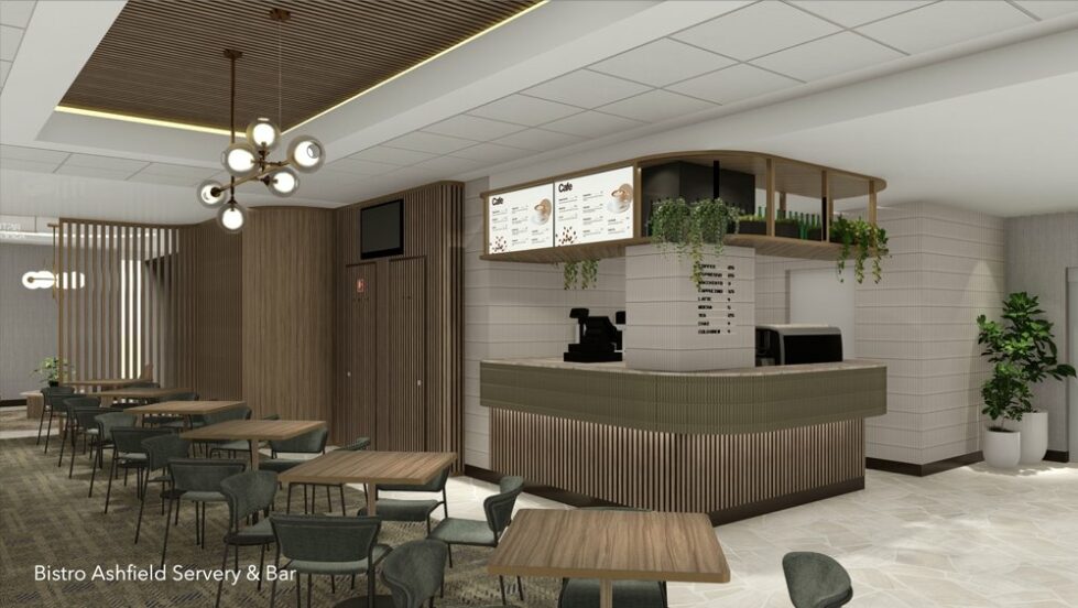A casual café stop with familiar comforts and refined detailing.