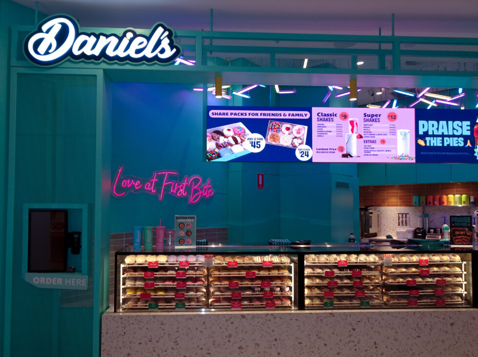 A linear, open display that celebrates the product and invites indulgence.