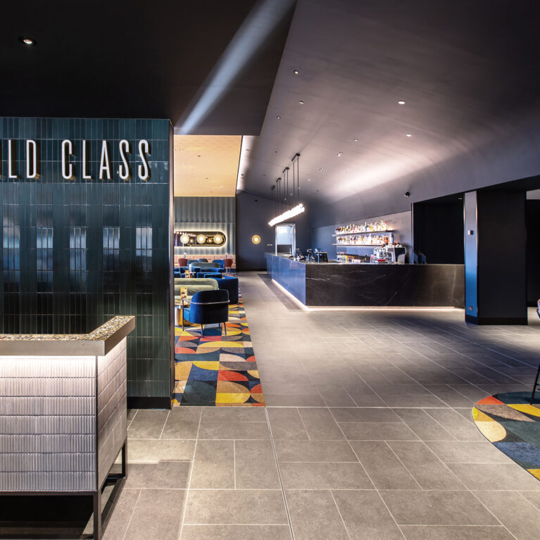 A refined threshold that sets the tone for a premium, lounge-led cinema experience.