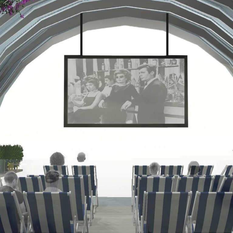 Conceptual design for outdoor cinema