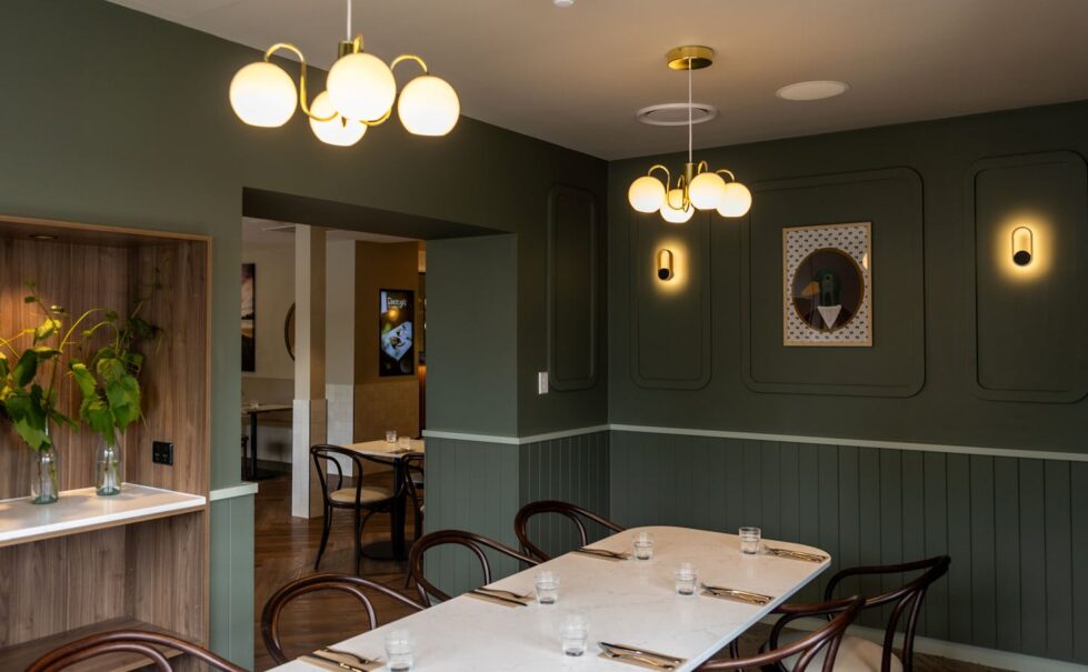 An intimate space where timeless elegance meets relaxed dining.