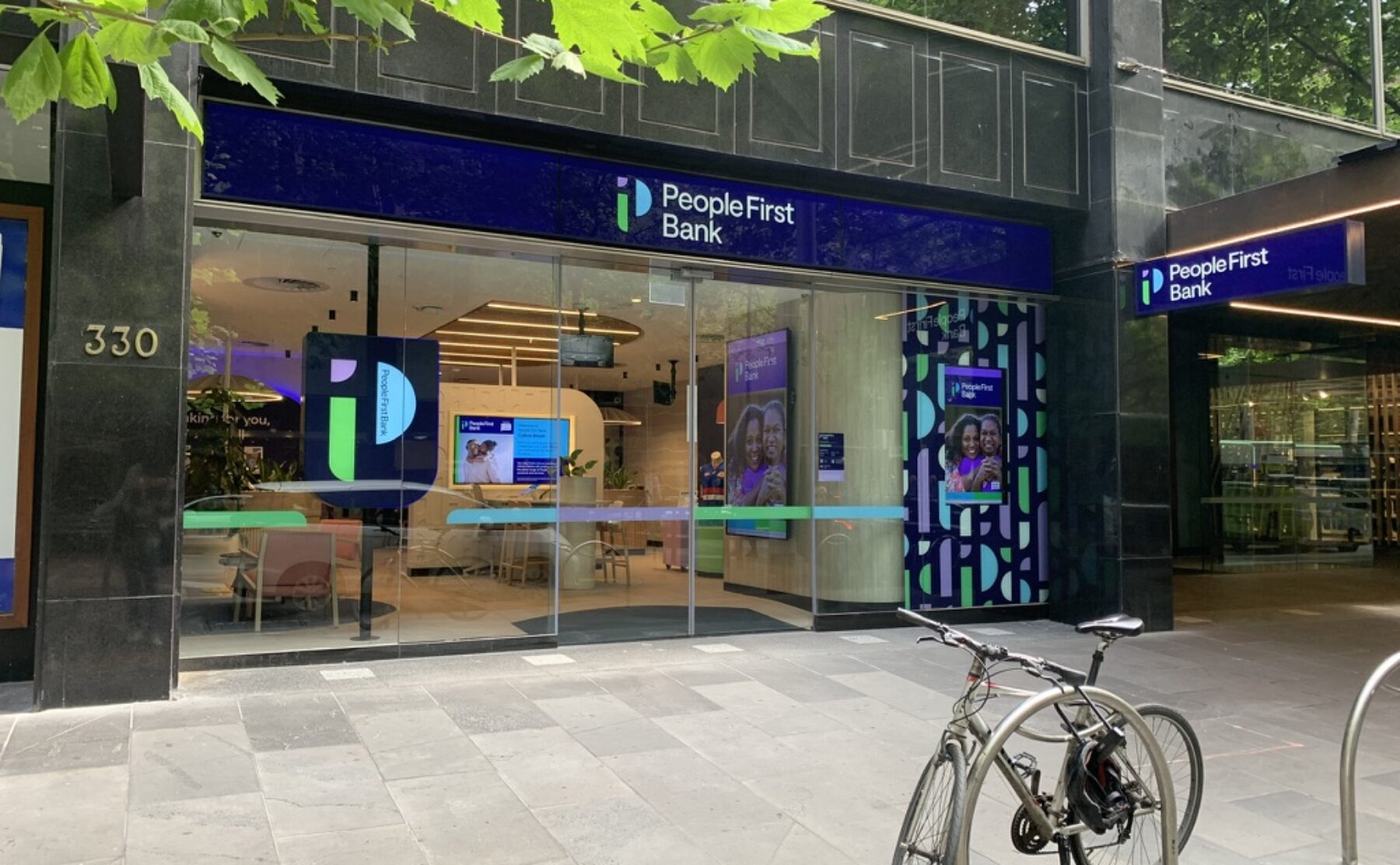 External view of Collins St Melbourne branch located in the heart of the financial precinct of the CBD