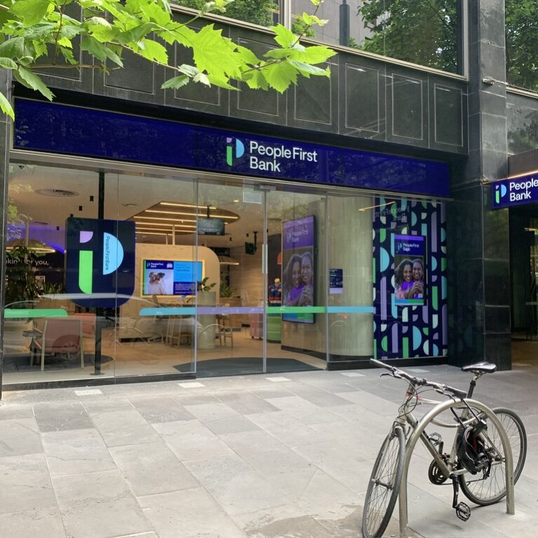 External view of Collins St Melbourne branch located in the heart of the financial precinct of the CBD