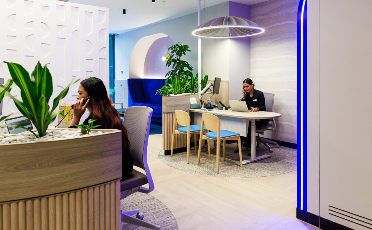 Semi-private pods for personalised banking